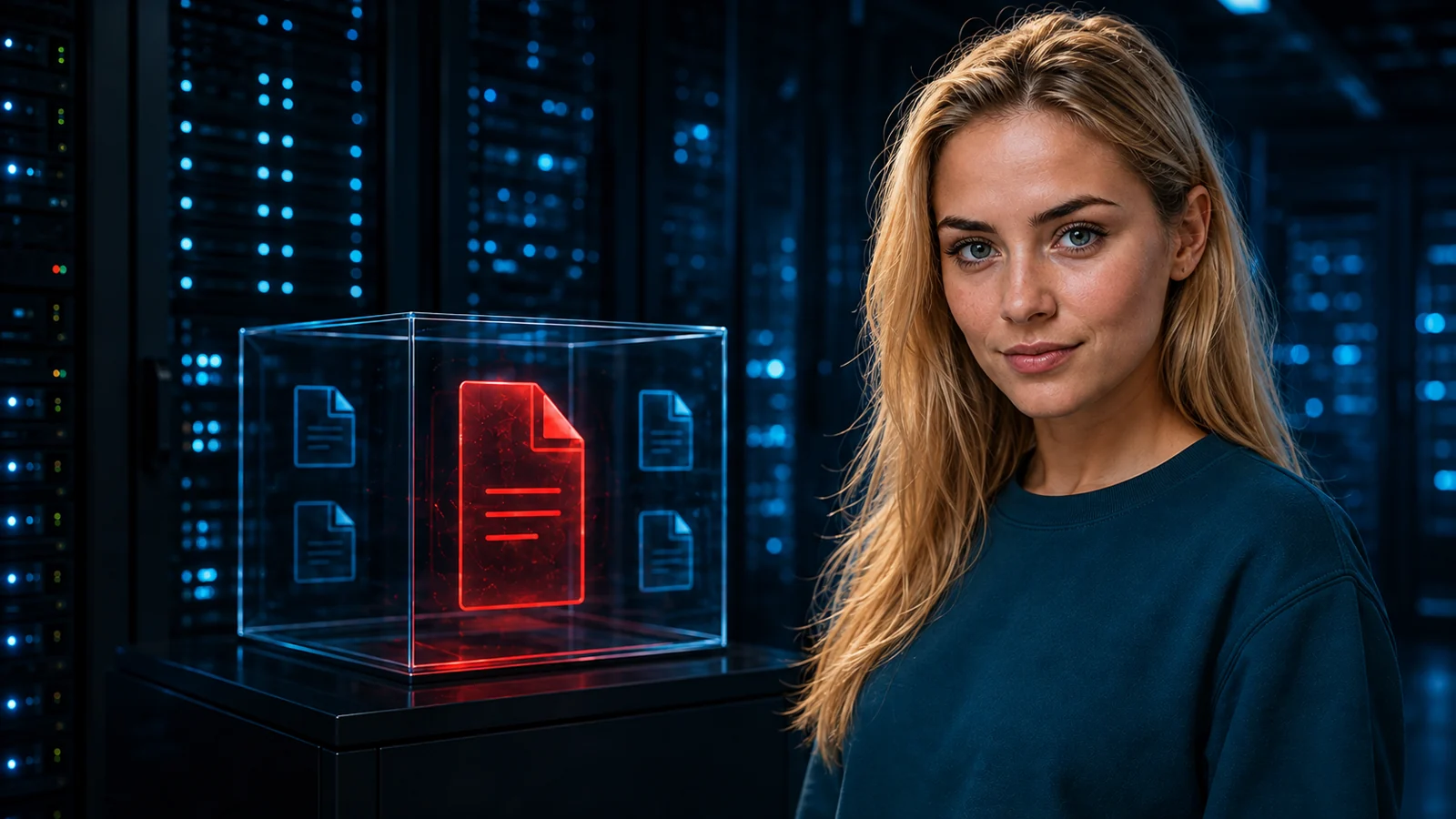 Lena präsentiert Dateiprüfung und isolierte verdächtige Dateien